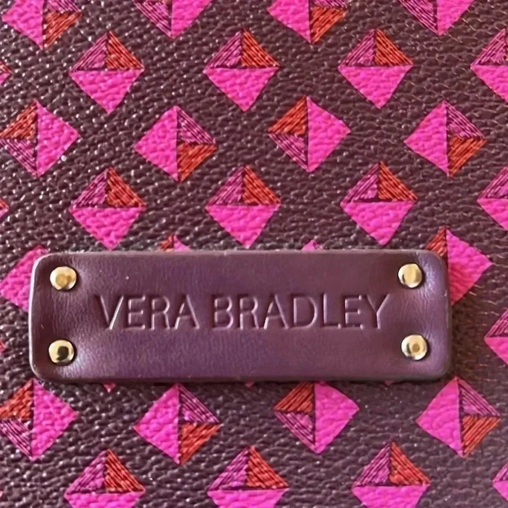 Vera Bradley Plum Studs iPad Sleeve Case Portfolio 2 Zip Closure
